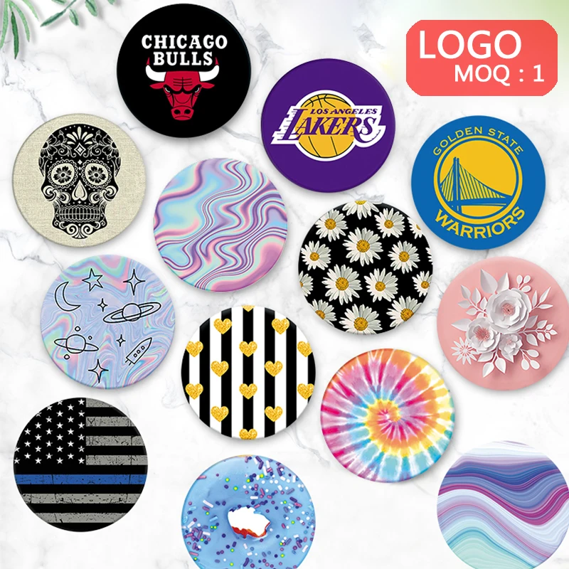 
Free sample mobile phone holder promotional design grip wholesale phone sockets with custom logo POPping 
