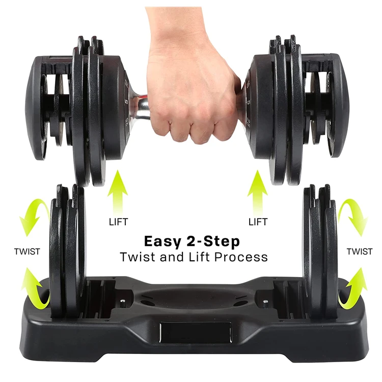 Home Fitness 5 in 1 Adjustable Dumbbell 12KG / 25LB Weight Dumbbell