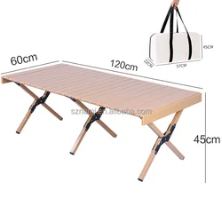 Wholesale Outdoor Large Aluminum Alloy Table And Chair Set Portable Camping Egg Roll Picnic Multi Function Folding Camping Table