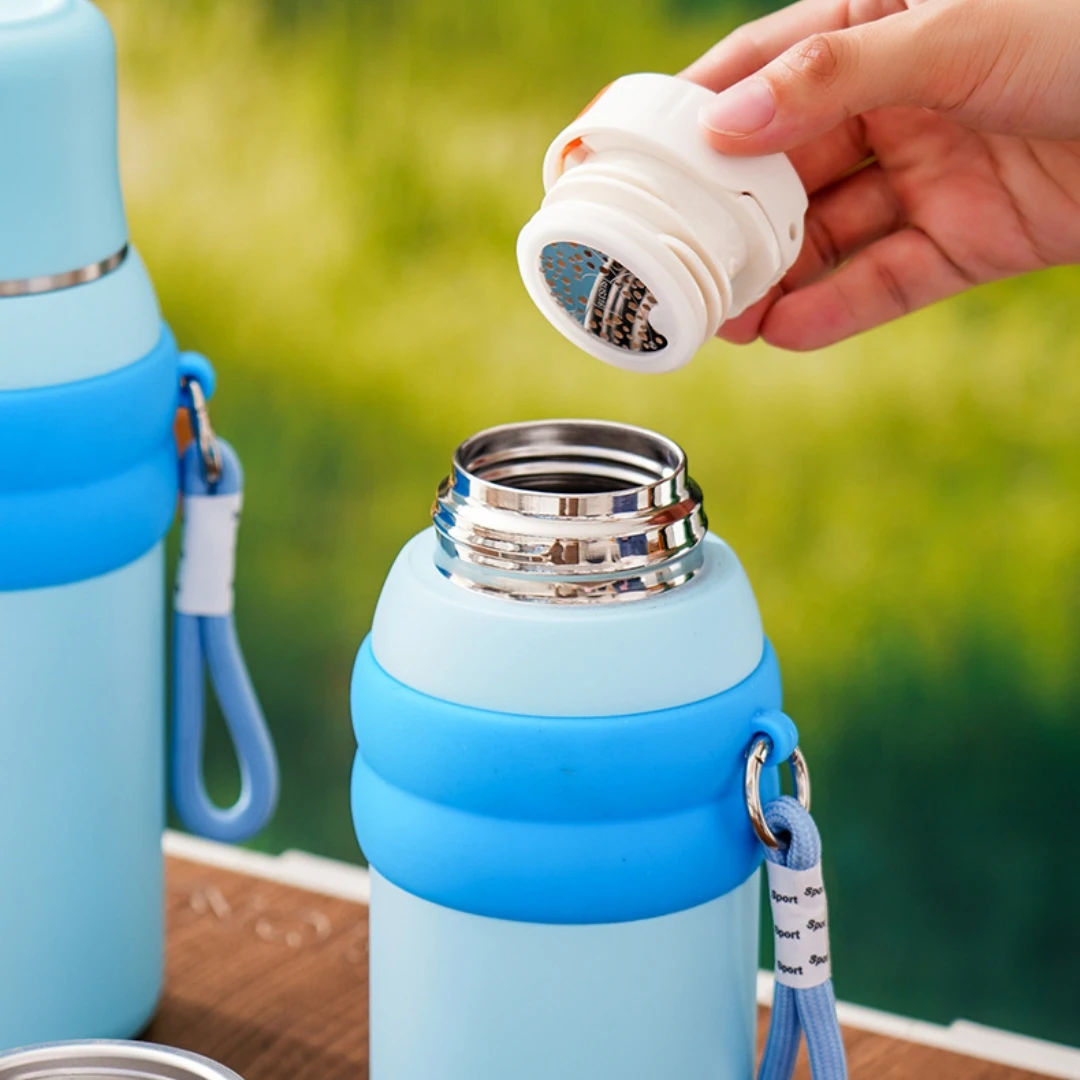 Md322 Custom Smart Lid Stainless Steel Water Bottle Thermos Cup For Girls Portable Outdoor Branded Water Bottles Flask