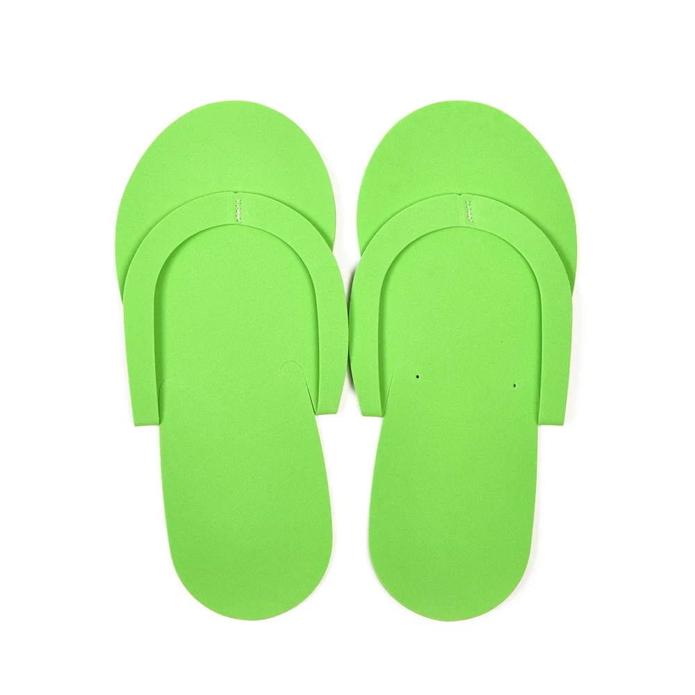 Disposable Foam Slippers EVA Foam Pedicure Slipper Portable Light Flip Flop For Hotel Nail Salon Spa Beach Sandals