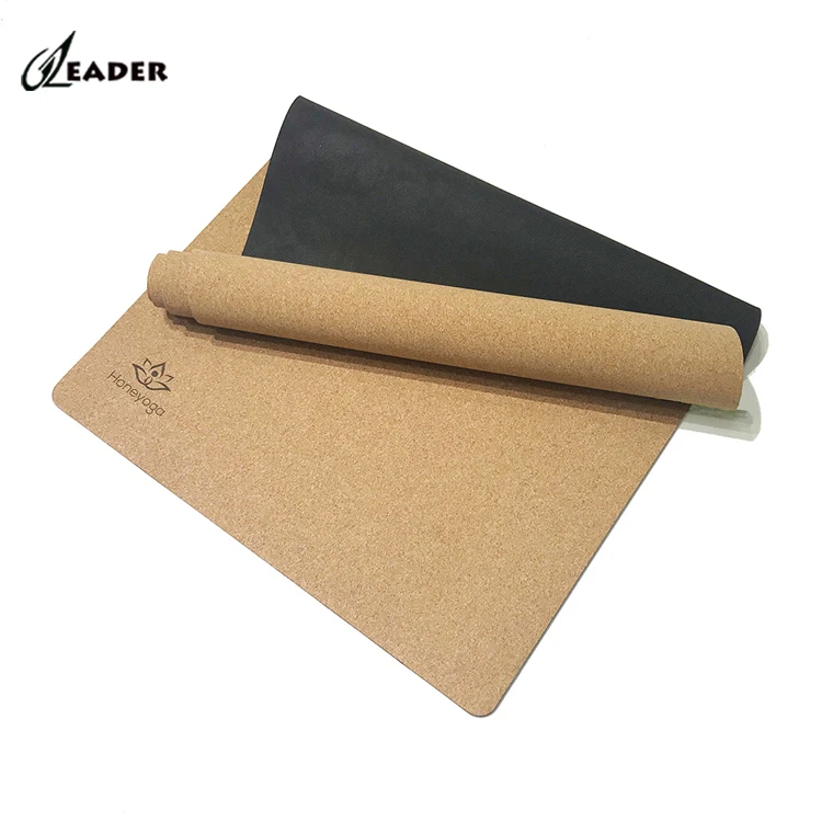 Custom Anti-Slip Fitness Cork Yoga Mat Eco-Friendly Natural Rubber Bottom TPE Material for Gym Use