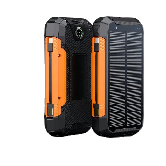 30000 мАч супер яркий фонарик компас Водонепроницаемая солнечная панель Power bank для наружного и кемпинга