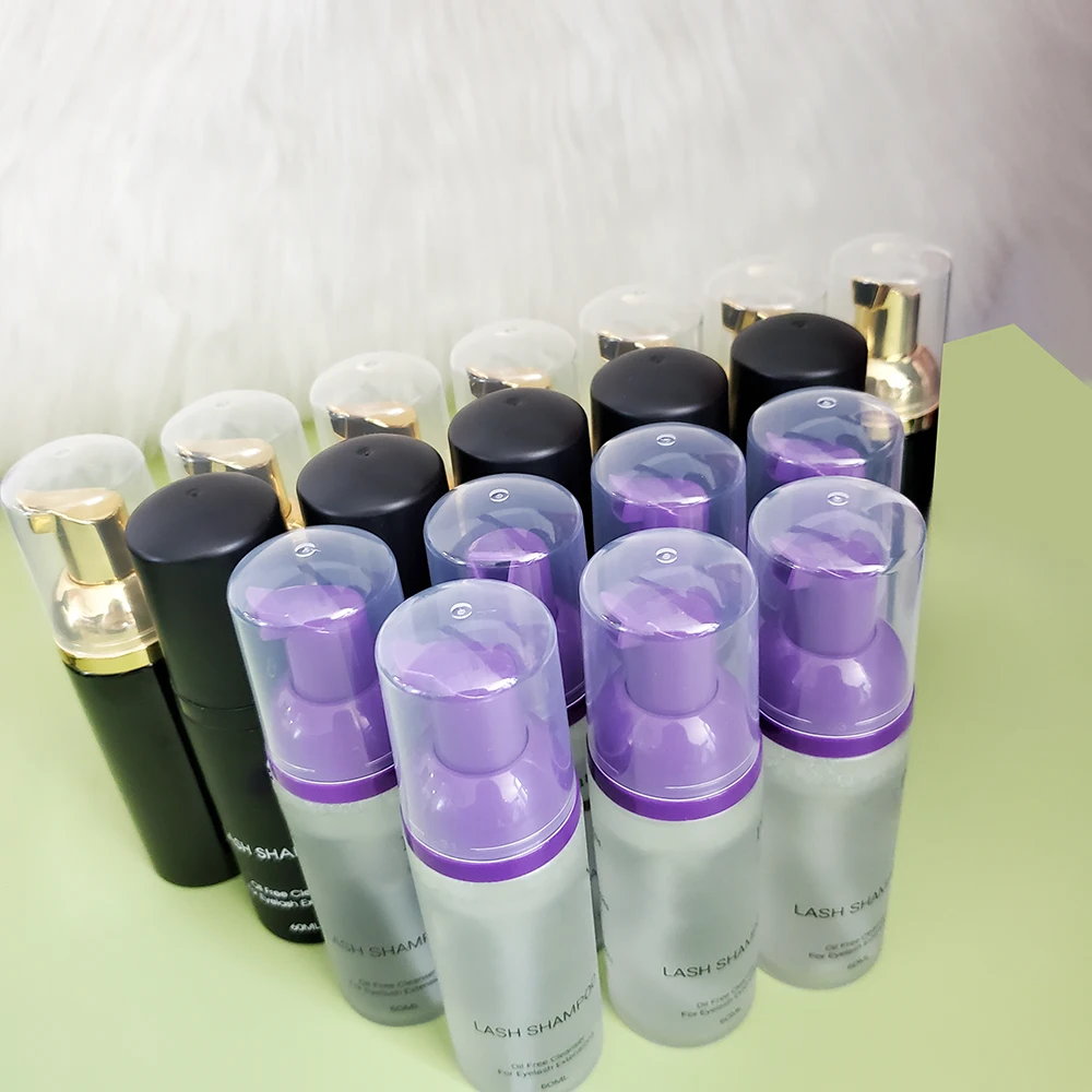 Custom Logo Quality Cleaning Lash Shampoo Kit Custom Wholesale Eyelash Shampoo Eyelash Cleaning Foam S