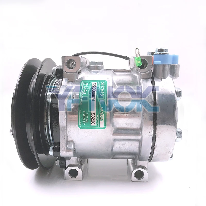 High Quality Excavator  Air Conditioning Compressor YX91V00001F1 For KOBELCO SK200-8  A/C Compressor