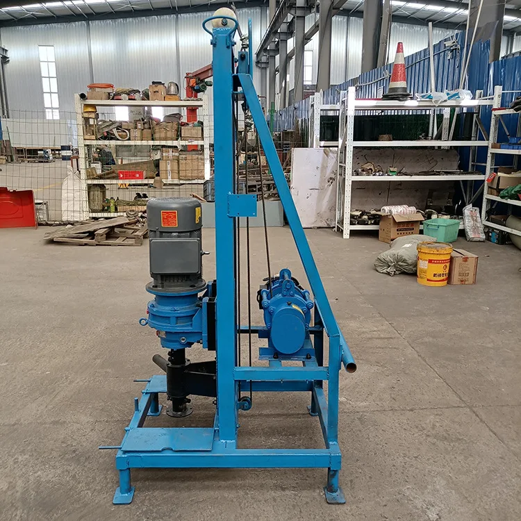TIEJIA 50-100m Free Shipping Rotary Drilling Rig for Water Well New Home Use with Pump and Motor Core Components Core