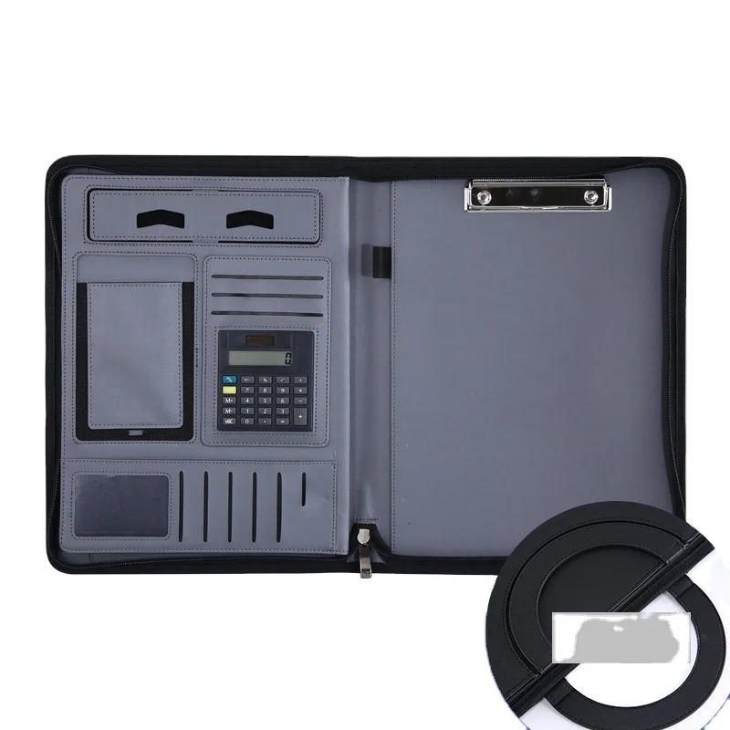 Promotional Top Quality Erasable Pen A4 Portable Business Portfolio Organizer Document Folder