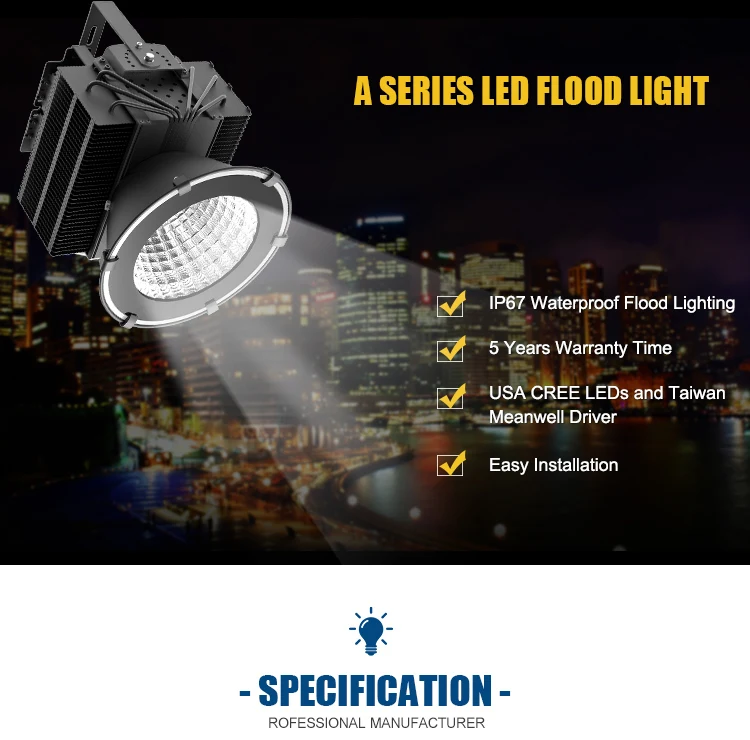5 Year Warranty ETL ROHS DLC Waterproof IP66 400W 500W 800W 1000W sport stadium 1500w 2000w max led flood light
