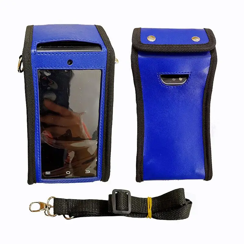 PU leather carring case for Verifone handheld smart with lanyard pos terminal Protective cover for X990