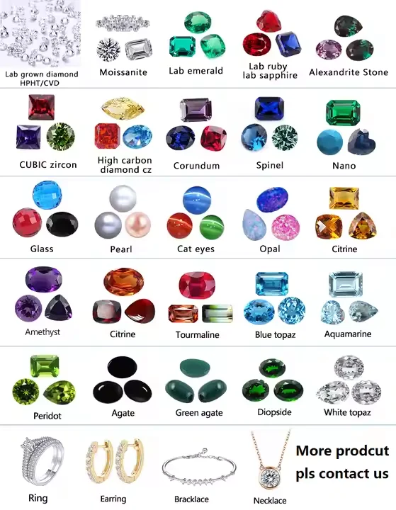 Custom White Cubic Zirconia 3AAA Grade Oval Cut Synthetic Crystal Gemstone for Jewelry with All size Height