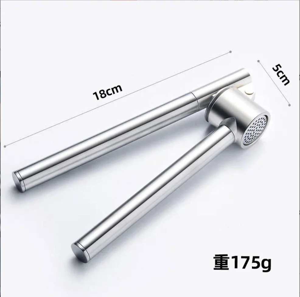 304 Stainless Steel Garlic Press Mincer Garlic Crusher Peeler Set Detachable Heavy-duty Rust Proof Garlic Mince
