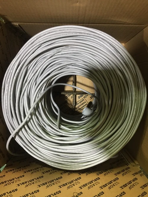 Network Cable with Power  Figue 8 type UTP FTP Cat5e Cat6 +2C Power Cable for CCTV Camera Cabling