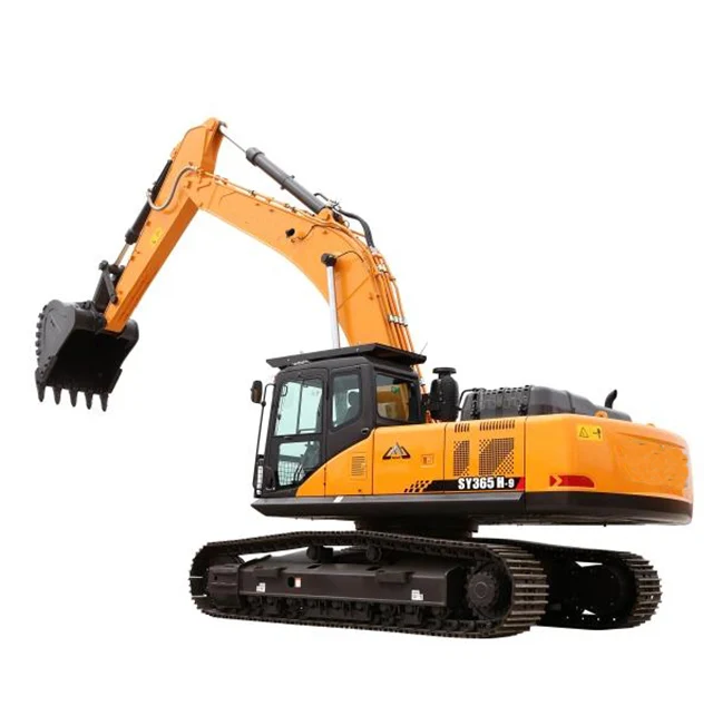 New generation super hydraulic excavator 210KW SY365H 1.9cbm bucket capacity for earthwork digger in stock