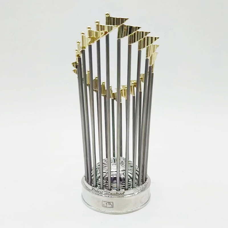 12cm Alloy Trophy All Years Baseball League Championship Trophy Cup Sports Games Memory Arts Crafts for Sport Fans