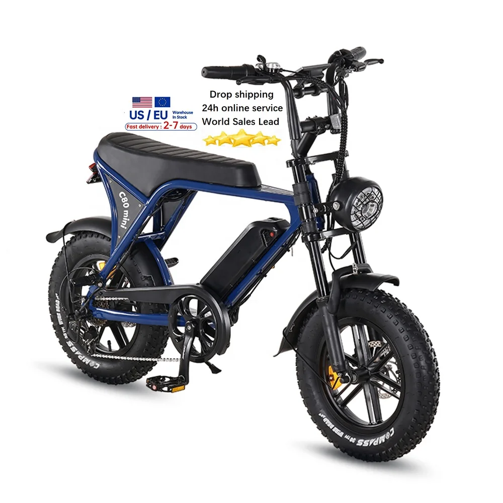 electr mini bike price VOMO C80 mini 16inch 250W fatbike cycle E bike Eu warehouse Electric city bike Electric bicycle