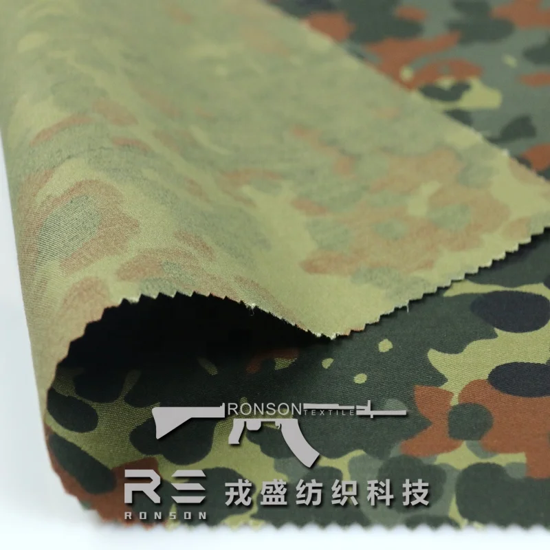 TC 65/35 Flecktarn крапчатая 65% Полиэстеровая 35% хлопковая тактическая камуфляжная рабочая одежда ткань