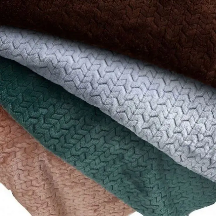 Textile Towel Luxury Lace Fabric_For_Sofa Material Felt Polyester Spandex Tufting Eyelet  Fabric Paint