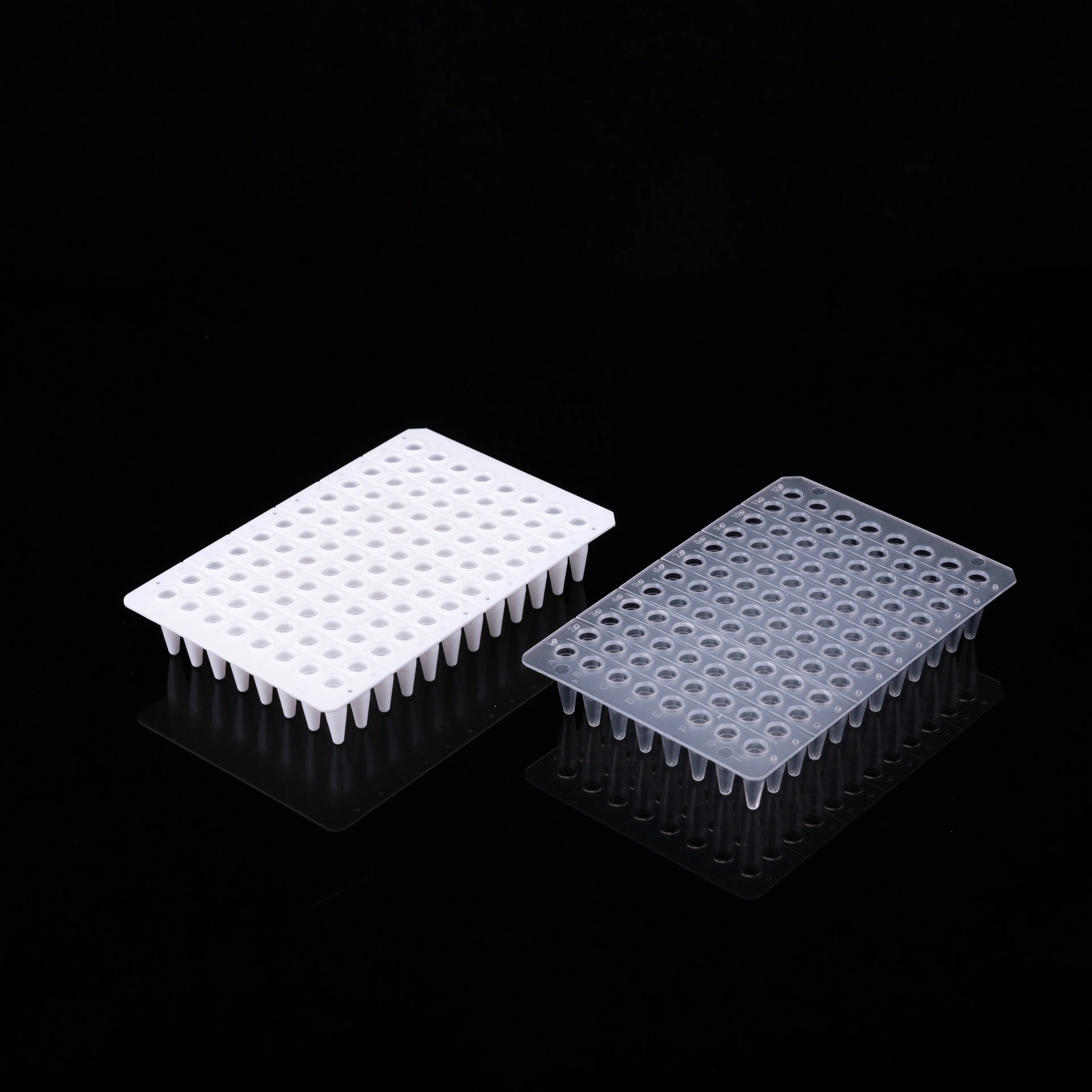 lab equipment 0.1Ml 96-Well Pcr Plate No-Skirt Transparent Medical Grade polypropylene
