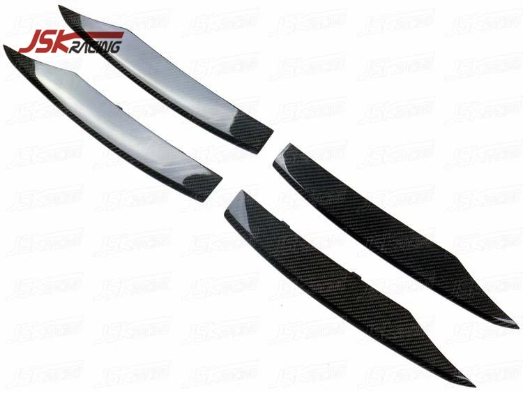 GT STYLE CARBON FIBER REAR BUMPER CANARDS FOR AUDI R8 V8 V10 2008-2015