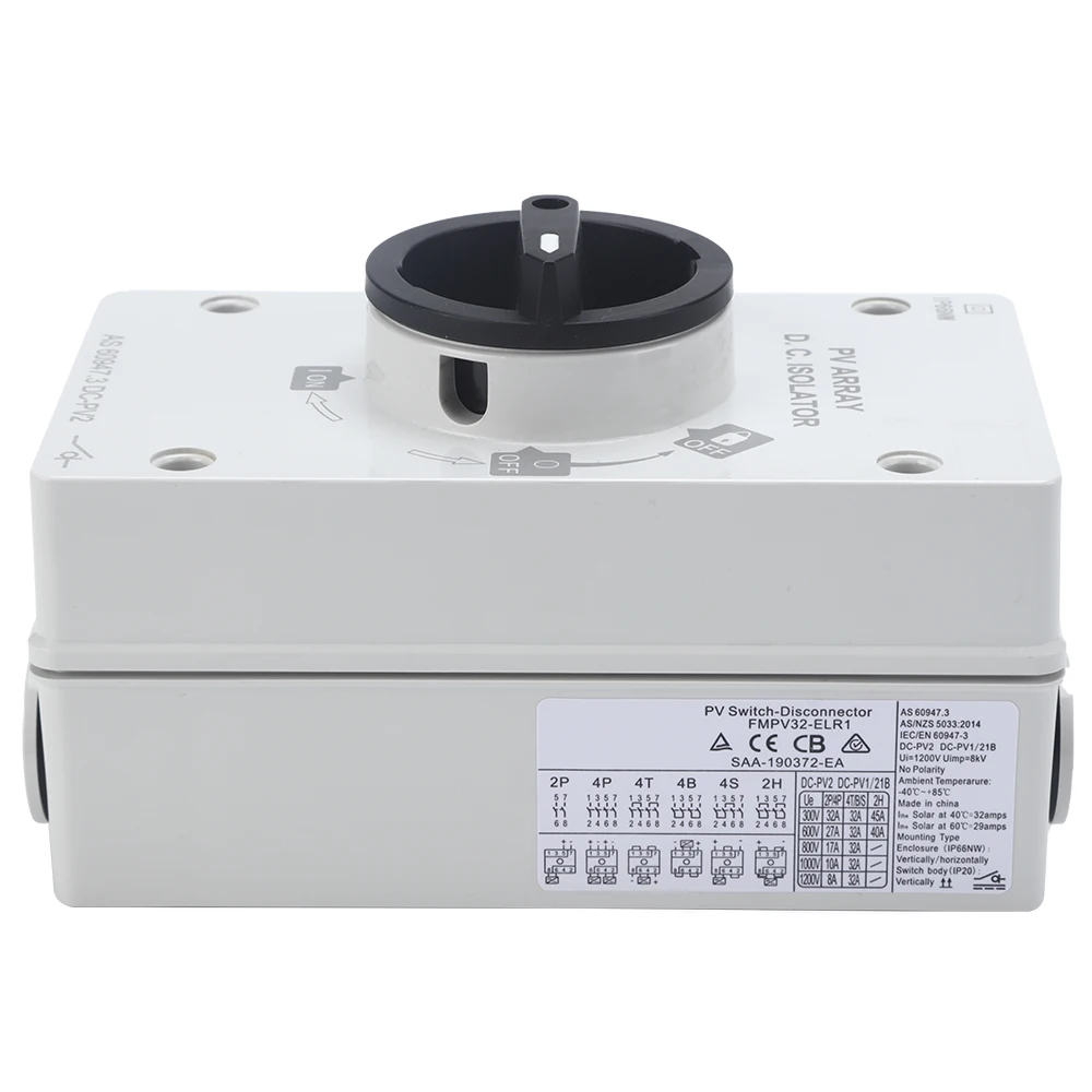 MOREDAY Disconnect Switch DC Isolator PV String Protection 1200V DC TUV CE SAA MDIS-40 1000DC -1500DC 5YEARS AS60947.3-2018 1000