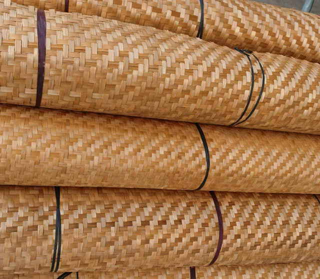 Natural Bamboo Rattan Cane Webbing Closed Rattan Mat Raw Material Bamboo Ceiling Panel