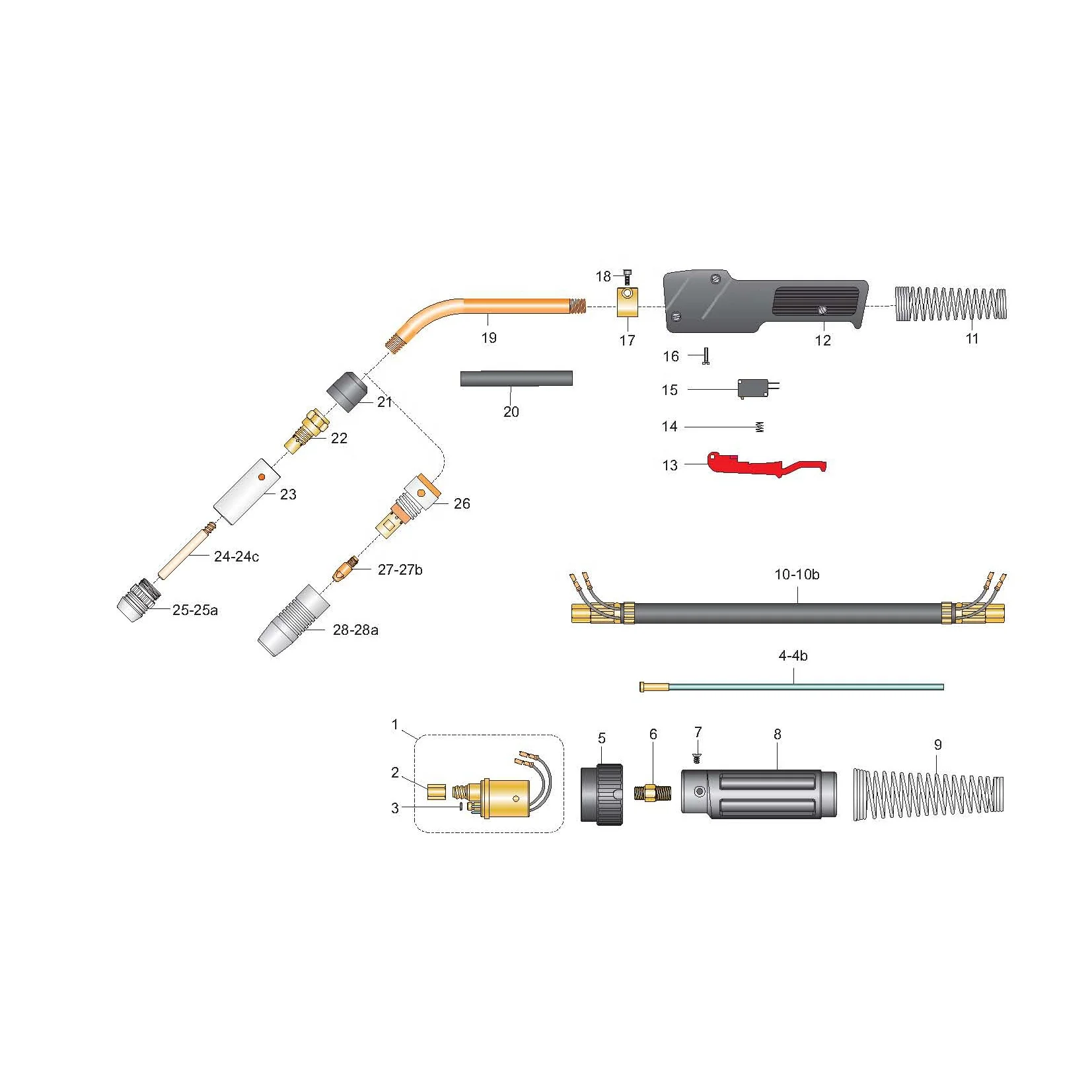 Tocha Mig Torch SBME 450 4 Metros sem Raspa HAILI