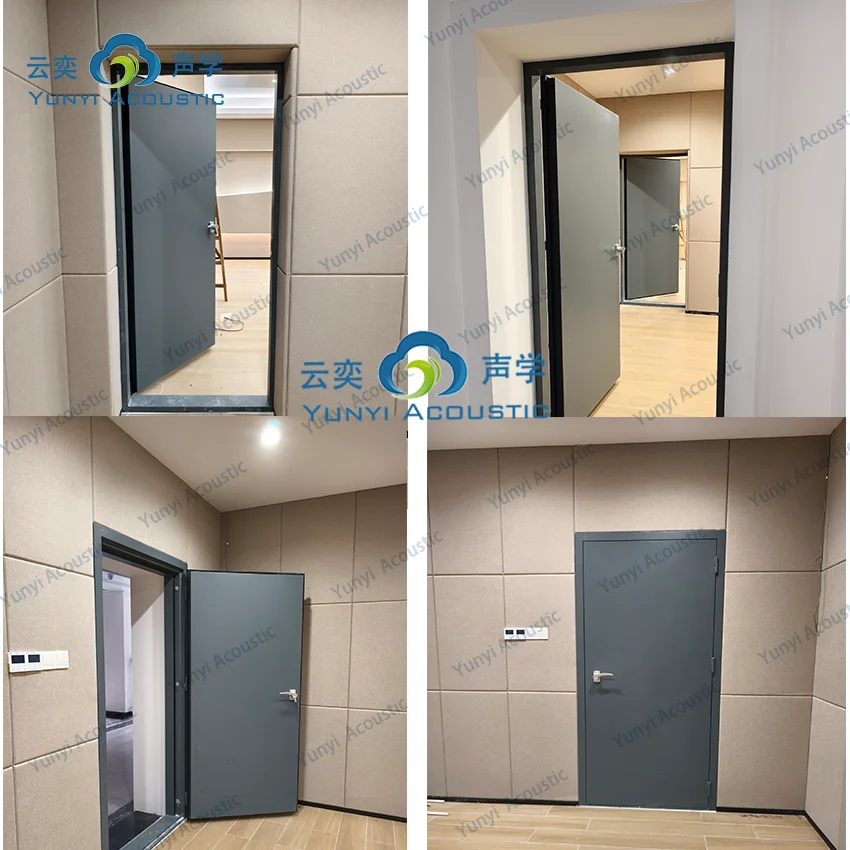 China Manufacturer Wholesale Soundproof Thermal Insulated Commercial Soundproofing Metal Acoustic Doors for Recording Studio