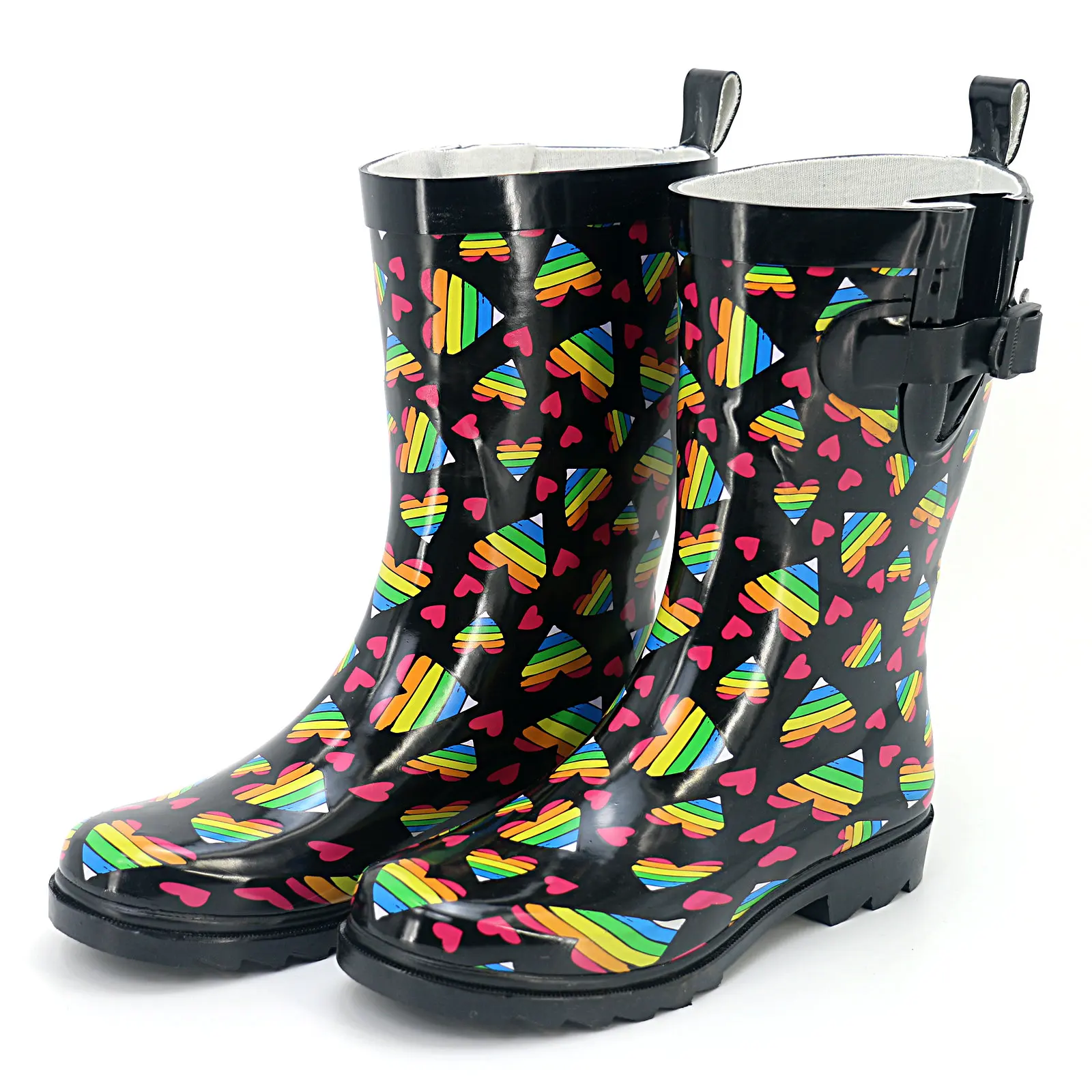 Women Waterproof Mid Calf Cute Booties Fashion Out Work Comfortable Garden Boots