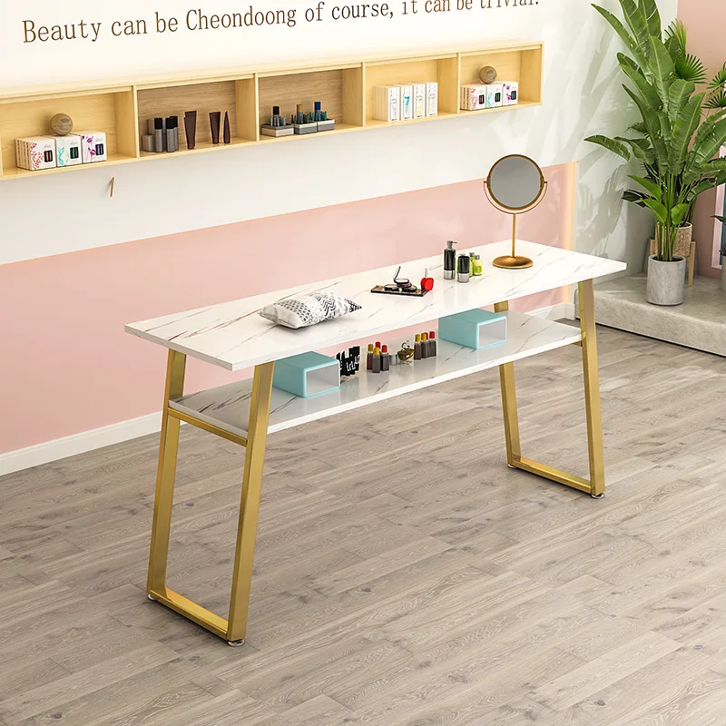 New Design Luxurious Nail Table And Chair Set Nail Station Widen The Horse Manicure Table