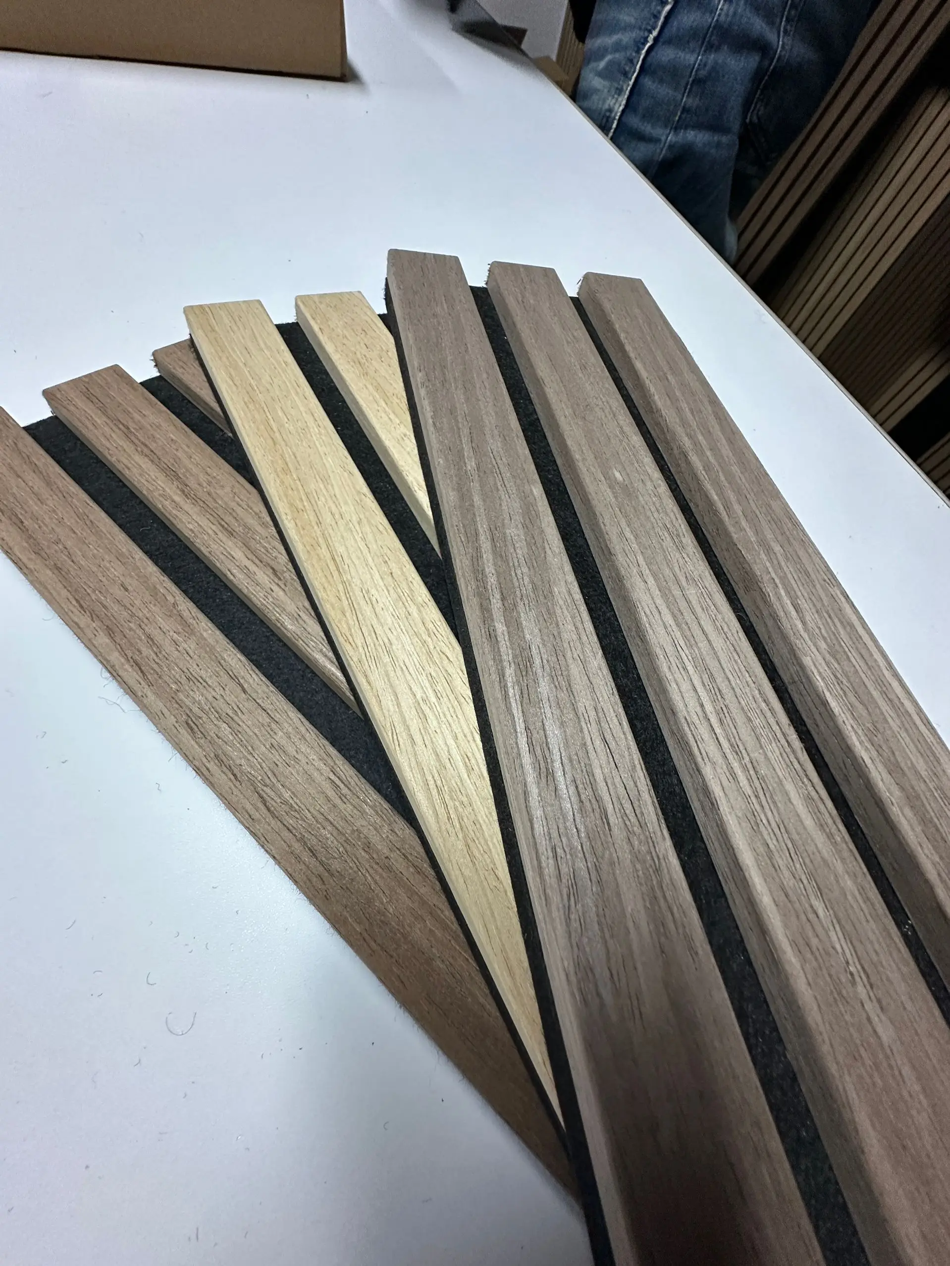 KASARO New Design Acoustic Wood Slat Panels Sound-Absorbing Board Mdf Acoustic Wrapped Panels
