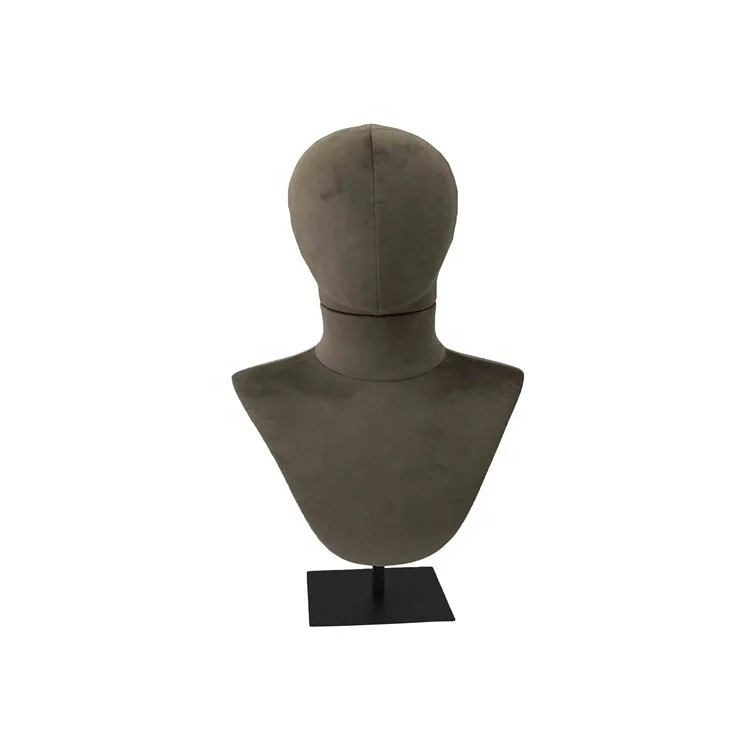 
Fabric cover linen mannequin head for wig hat jewelry display mannequins head 
