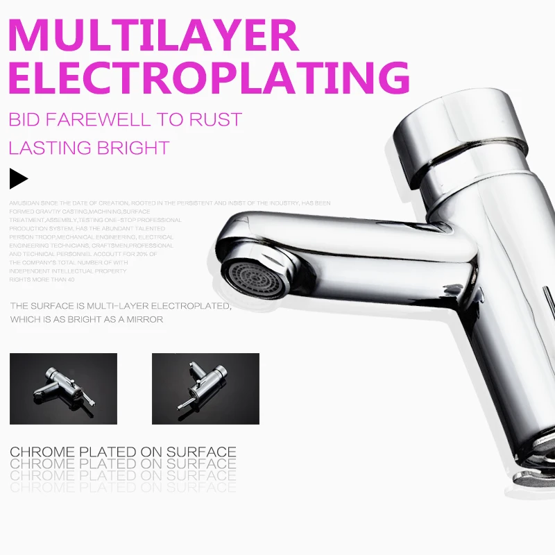 Push Button Tap Self Closing Tap New Design Bathroom Basin Time Delay Faucet
