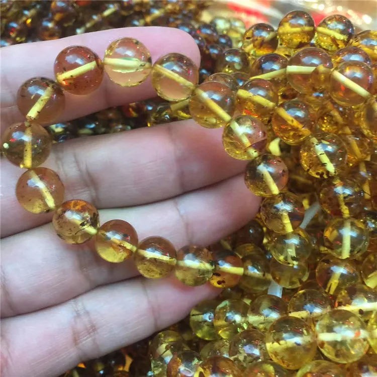 JINGCAI Jewelry Natural beeswax gold twisted Honey Amber bracelet Raw ore beeswax bracelet Crystal factory wholesale