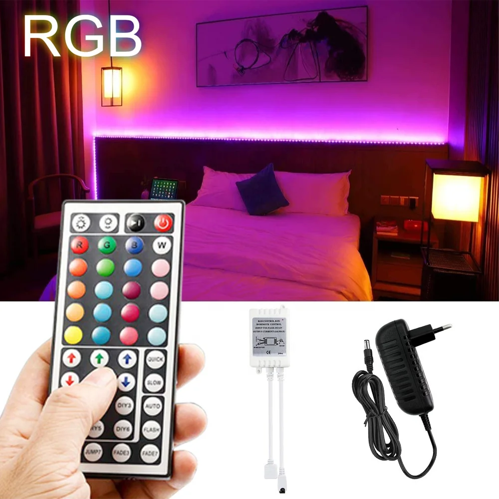 5 M RGB LED Strips 5050 rgb LED Room Lights Control with App and Remote Control blister