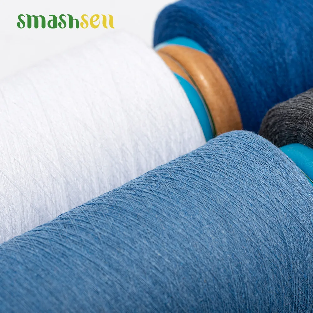 Smashsell Tshirt Recycled Cotton Yarn Soft Polyester Yarn Socks Knitting 200G 100% Acrylic Yarn For Weaving