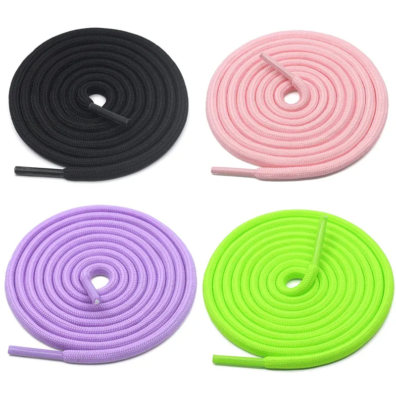 Yrunfeety Custom Round Laces 5MM Thick Climbing Shoelaces 60-200CM Colorful Shoelaces for Round Asics Shoe Laces Boots
