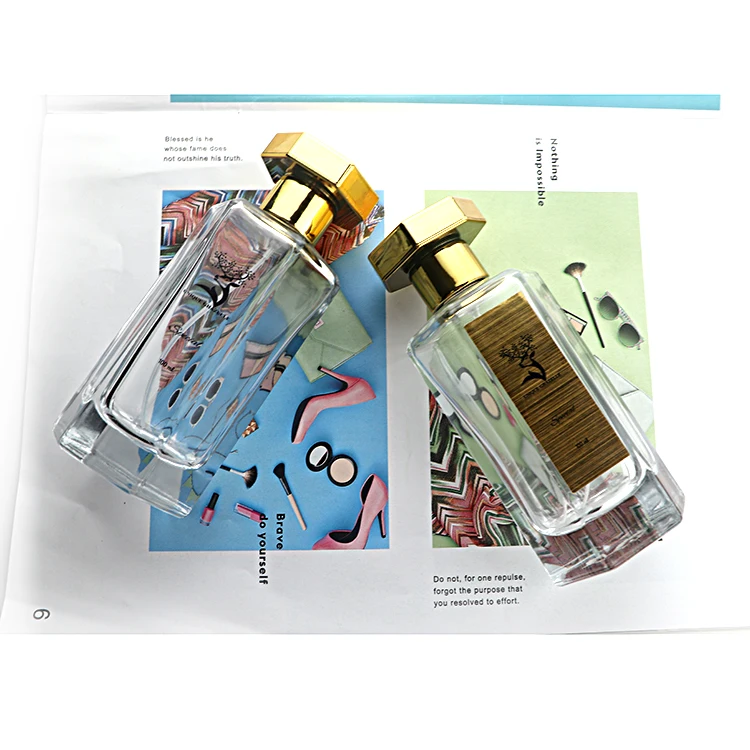 Роскошная старомодная уникальная Шестигранная бутылка для духов Attar с крышкой из золотистого металлического сплава и металлическими этикетками