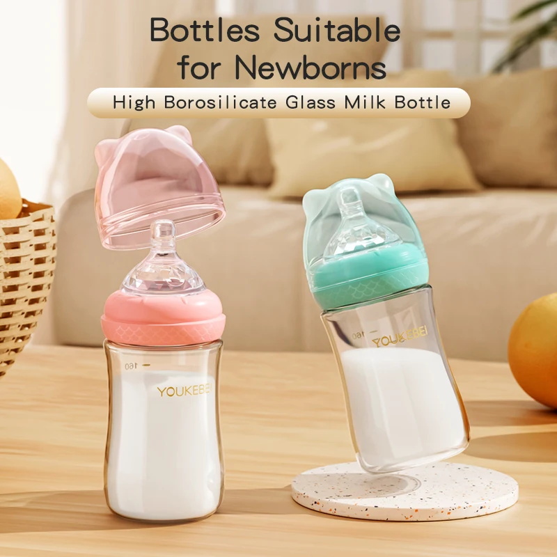 Wholesale Glass Baby Milk Bottles - Designed for Newborns, 80ml & 160ml Clear Options, Sippy Training Cup, Mamadeira Quality