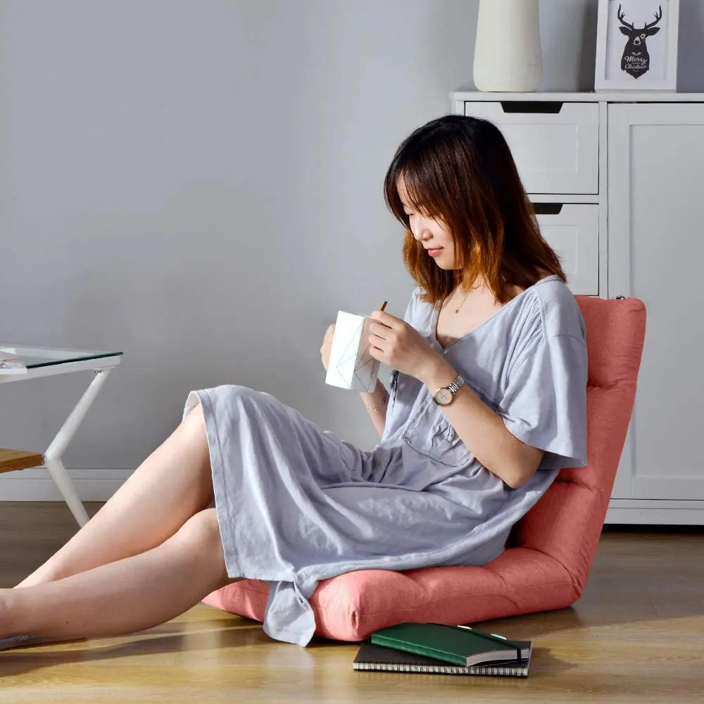 Japanese Style Koyo Regulator Adjustable Back Support Folding  Leisure Chair  Floor Recliner Chair Lazy Sofa Chair