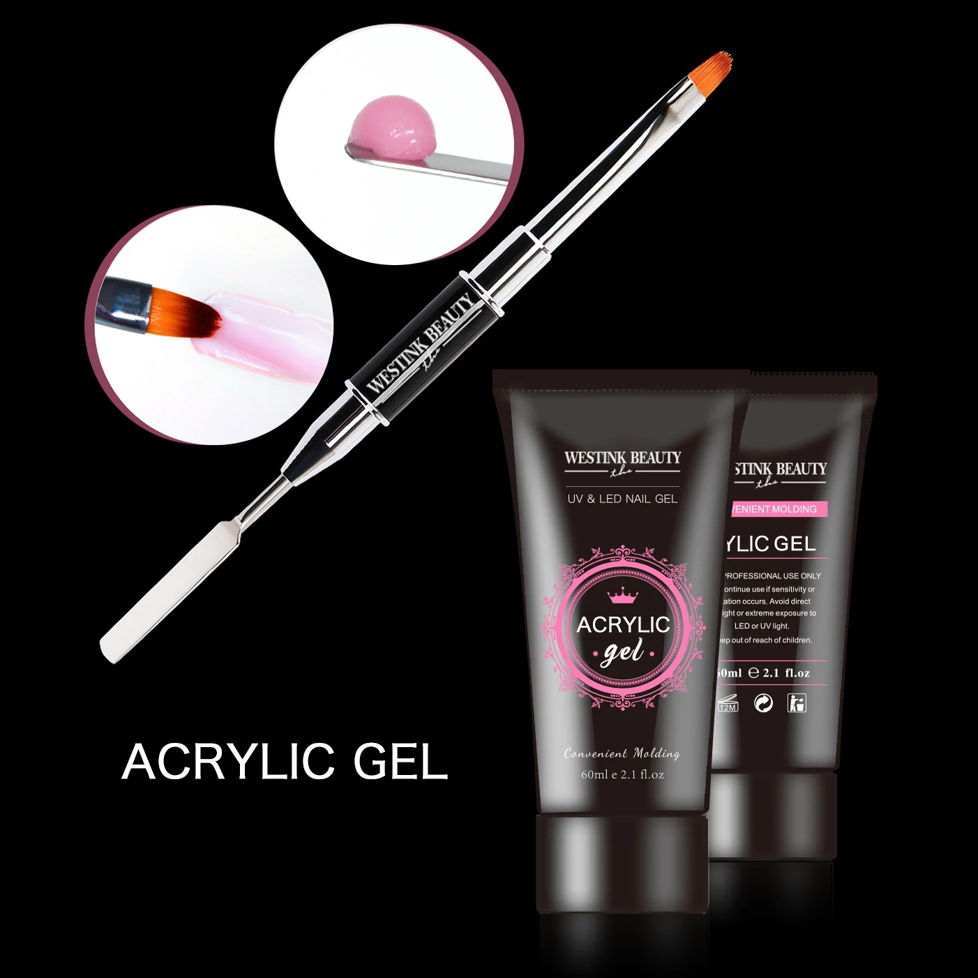 Westink Hot Selling Hard Build 60ml Packing GEL Wholesale Poly Nail Extension Soak Off Quick Acrylic Gel Nai Polish Polygeling