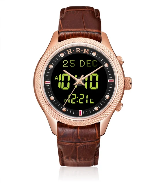 Deluxe original Alharameen watch stainless steel wrist for men with 50m waterproof HA-6105