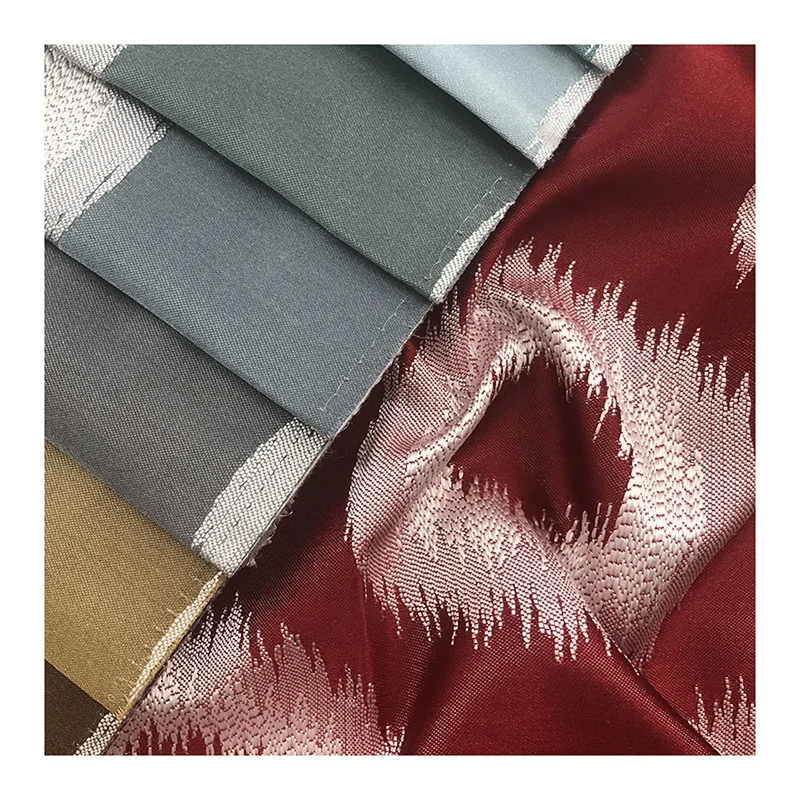 European Desgin Recycled 100% Polyester custom jacquard knit circle pattern print silk curtain fabric