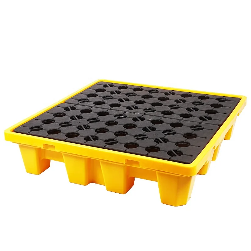 4ton Drums Spill Pallet Chemical Liquid Leakproof warehouse plastic chemical resistive pallet