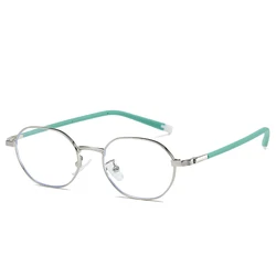 New design optical metal frame 2023 anti blue light glasses for kids silicon yewear frame for children