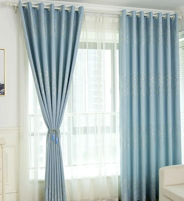 Modern Exquisite Jacquard Blackout Window Curtains For Living Room Bedroom Home