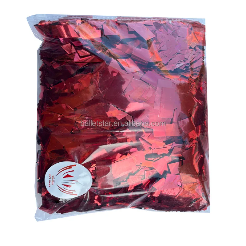Party Supplies Fireproof Rectangle Metallic Paper Confetti