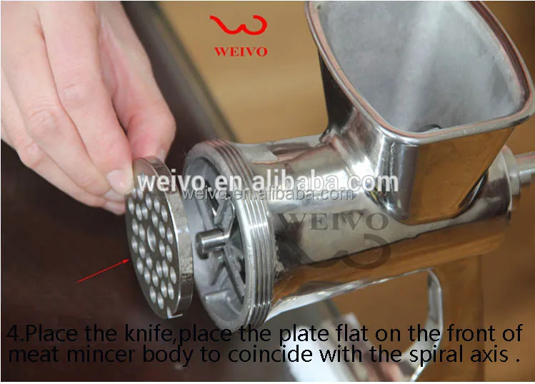 22# Stainless Steel Manual Meat Mincer Hand Meat Grinder For Commercial Use