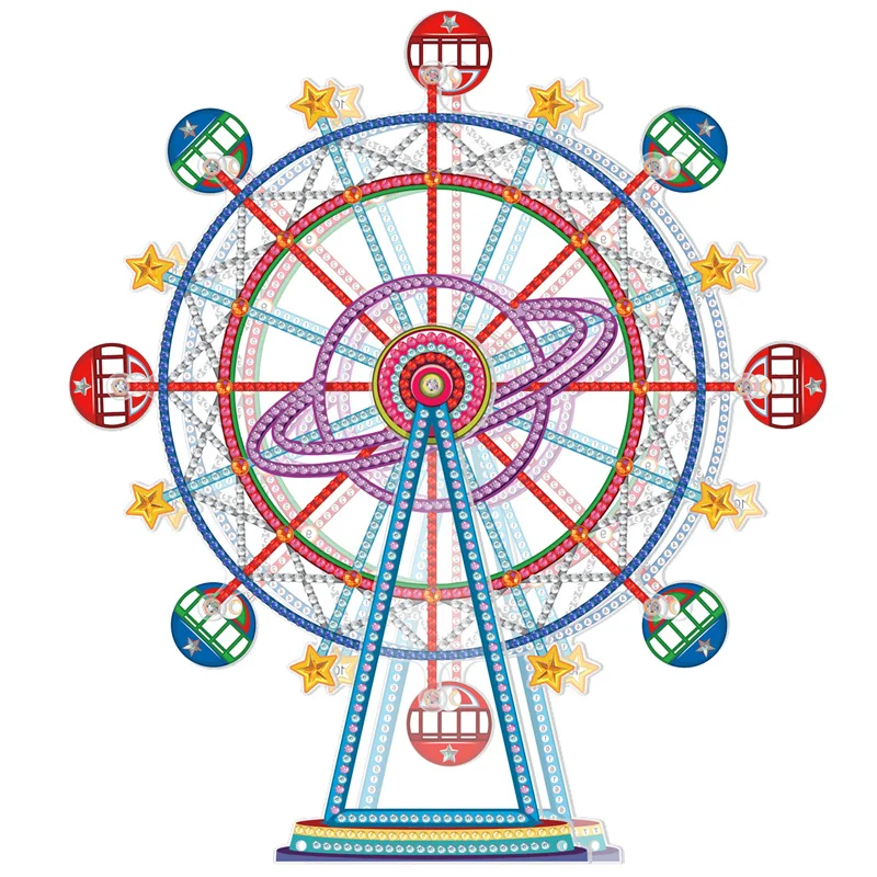 DIY Handmade Fancy Diamond Crafts Mini Ferris Wheel Factory Stock Gifts For Kids Students Tabletop Ornament
