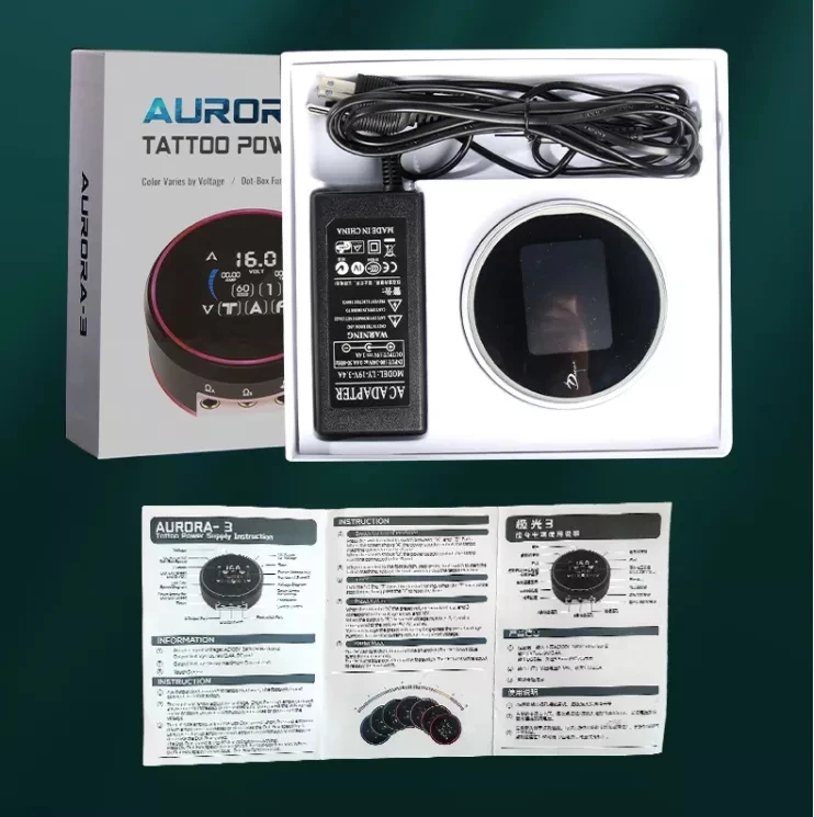 wholesale price   hot sale Aurora-3 tattoo power supply Permanent Makeup Tattoo Aurora-3 Digital LCD Touch Screen power adaptor