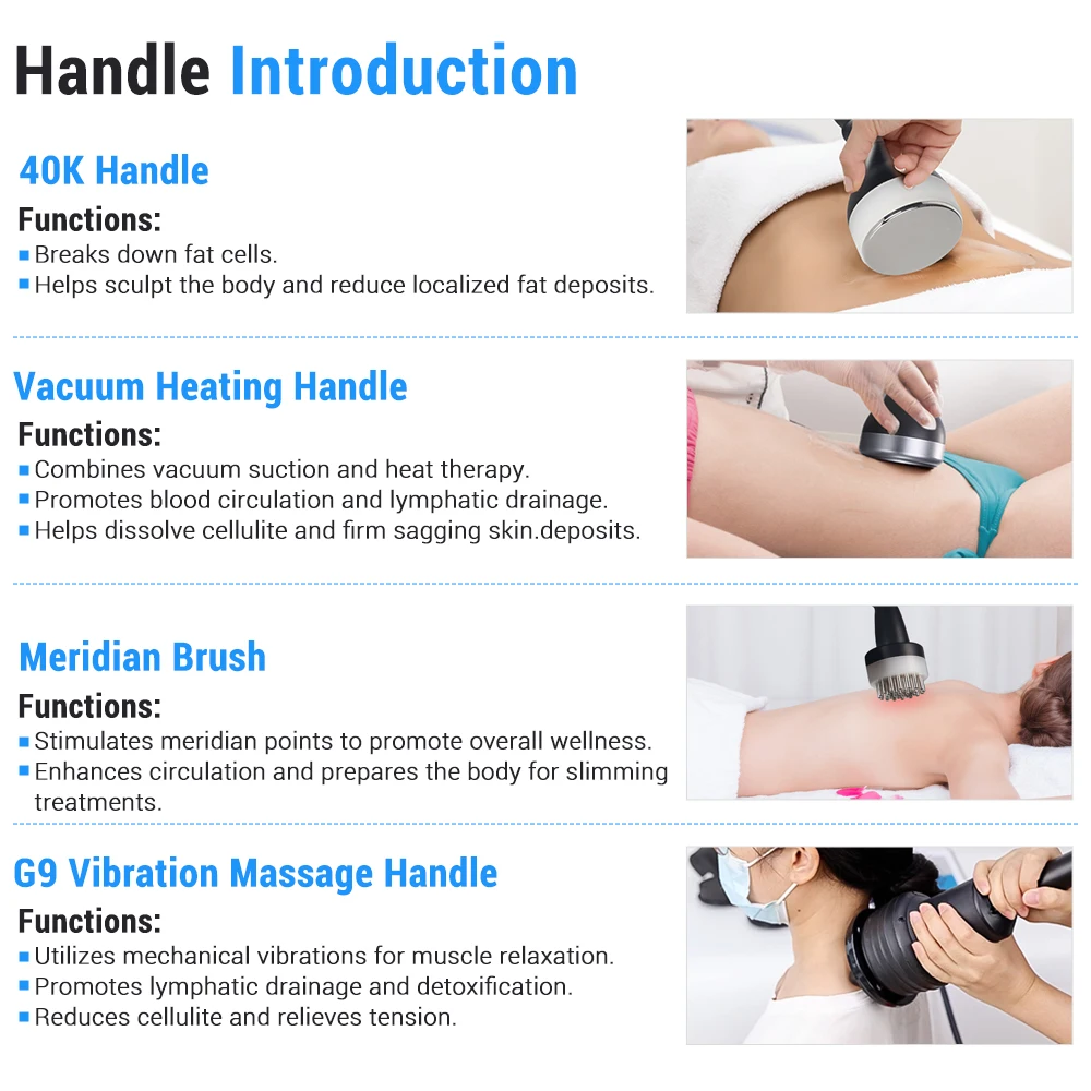2024z Vertical 4in1 vacuum heating G9 vibration massage slimming machine G8 cellulite massager with Bio brush & 40K